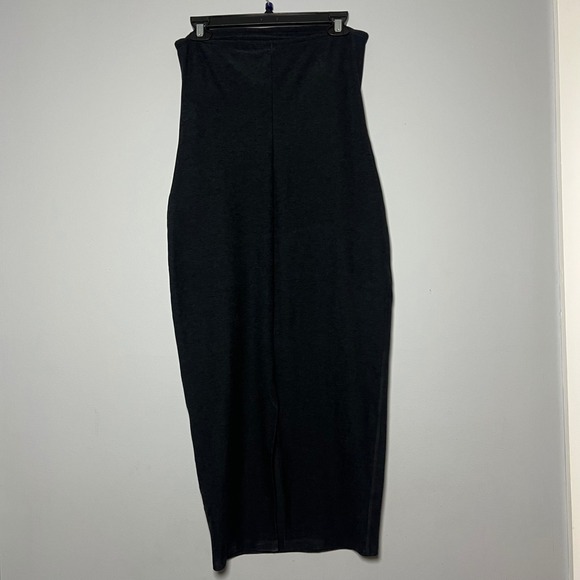 Beyond Yoga Strapless Tube Dress Gray Space Dye Slit Small Minimalist Stretch - Picture 2 of 6